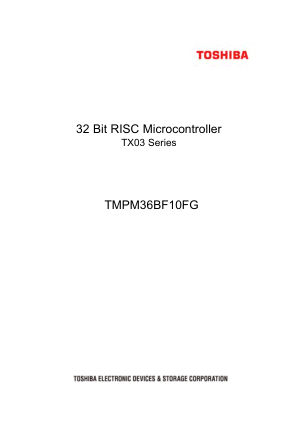 TMPM36BF10FG datasheet cover page