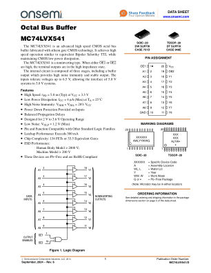 MC74LVX541 数据手册首页