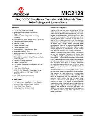 MIC2129T-E 数据手册首页