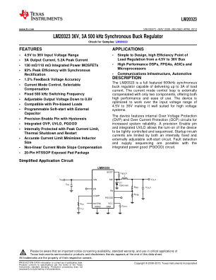 LM20323 datasheet cover page