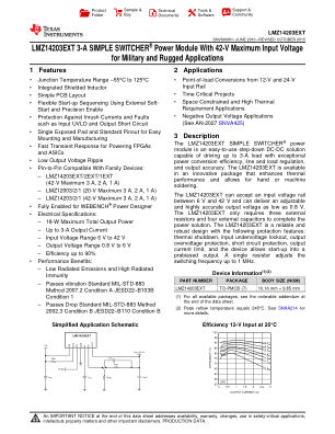 LMZ14203EXT datasheet cover page