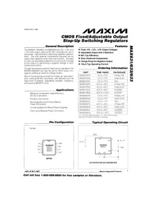 MAX631-MAX633 数据手册首页