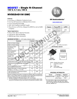 NVBGS4D1N15MC 数据手册首页