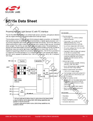 SI1153-AB00-GMR datasheet cover page