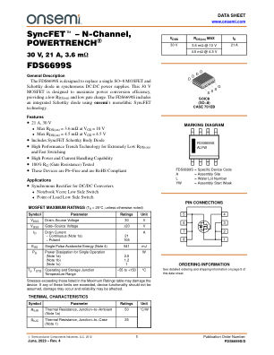 FDS6699S datasheet cover page
