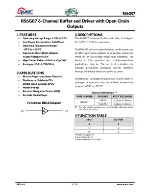 RS6G07 datasheet cover page
