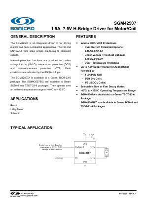 SGM42507 datasheet cover page