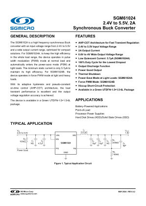 SGM61024 datasheet cover page