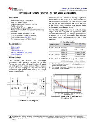 TLV1842 datasheet cover page