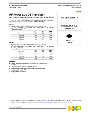 A2T08VD020N datasheet cover page