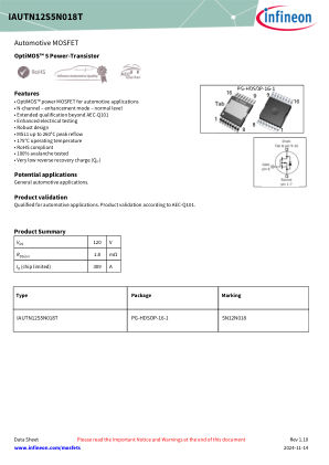 IAUTN12S5N018T datasheet cover page