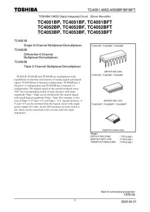 TC4053BFT datasheet cover page