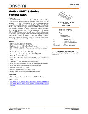 FSB50250BS datasheet cover page
