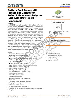 LC709205F datasheet cover page