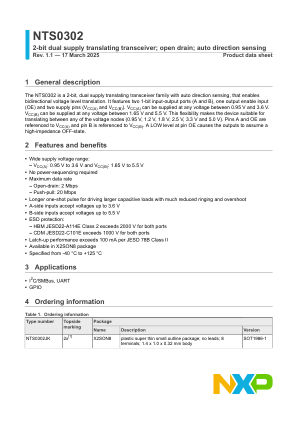 NTS0302 datasheet cover page