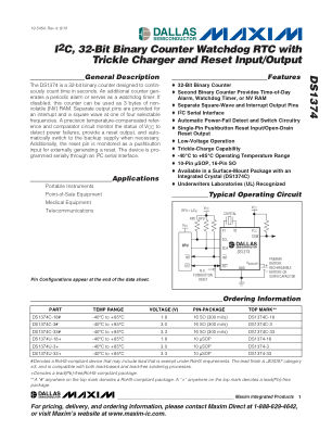 DS1374-DS1374U 数据手册首页
