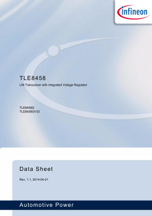 TLE8458 datasheet cover page