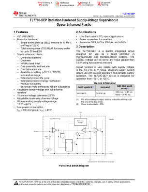 TL7700-SEP 数据手册首页