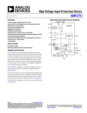 ADM1270 数据手册首页