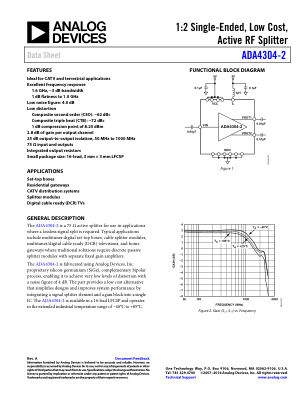ADA4304-2 datasheet cover page