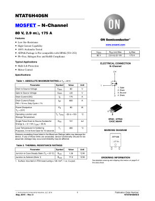 NTAT6H406N 数据手册首页