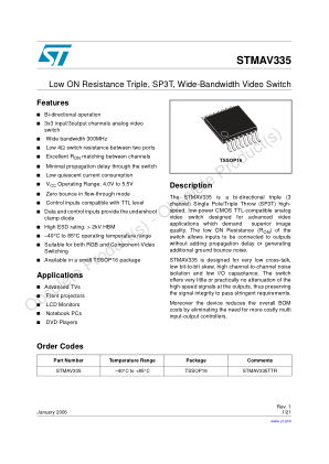 STMAV335 datasheet cover page