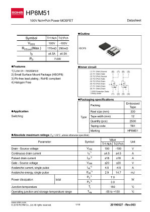 HP8M51 数据手册首页