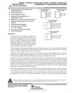 UCC383 datasheet cover page