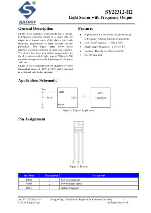SY22312-H2 datasheet cover page