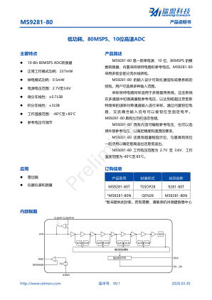 MS9281-80 datasheet cover page