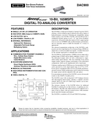 DAC900 数据手册首页