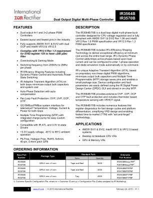 IR3570B datasheet cover page