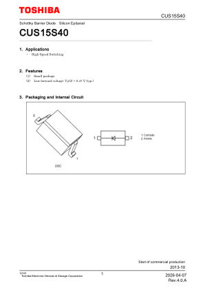 CUS15S40 datasheet cover page