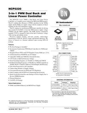 NCP5220 datasheet cover page