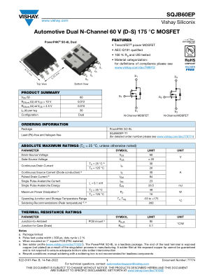 SQJB60EP 数据手册首页