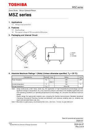 MSZ33V datasheet cover page