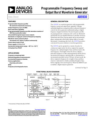 AD5930 数据手册首页