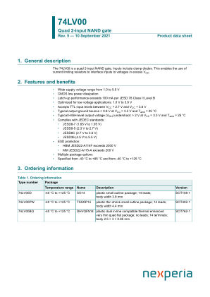 74LV00U datasheet cover page