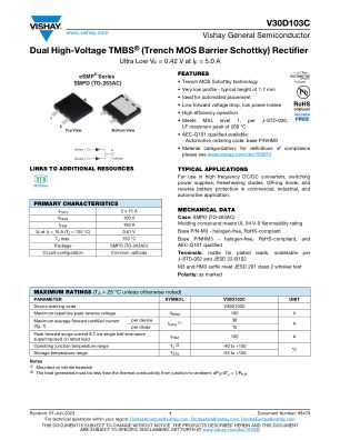V30D103C 数据手册首页