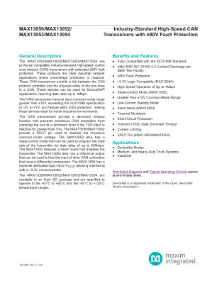 MAX13050-MAX13054 datasheet cover page