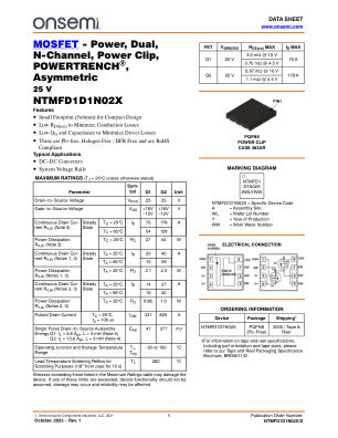 NTMFD1D1N02X datasheet cover page