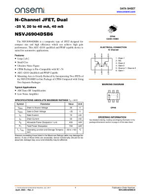 NSVJ6904DSB6 datasheet cover page