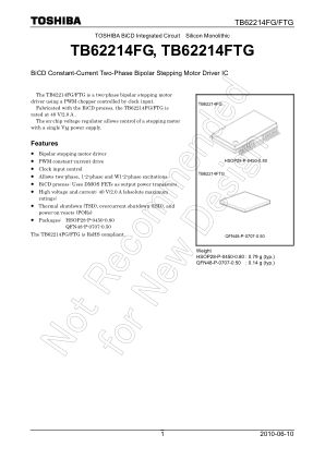 TB62214FTG datasheet cover page
