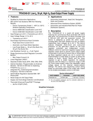 TPS43340-Q1 datasheet cover page
