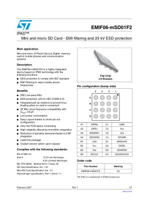 EMIF06-MSD01F2 datasheet cover page