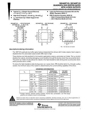 SN74ABT125 数据手册首页