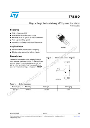 TR136D 数据手册首页