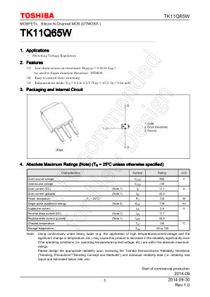 TK11Q65W 数据手册首页