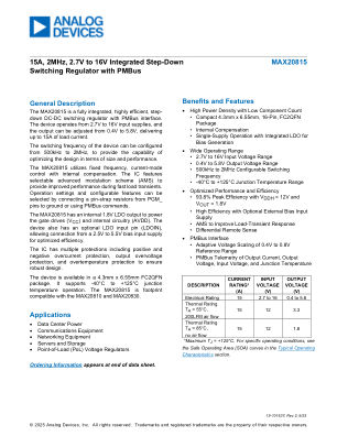 MAX20815 datasheet cover page