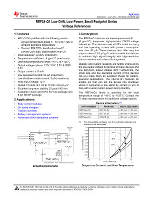 REF34-Q1 datasheet cover page